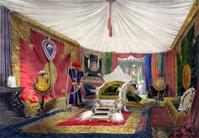 View of the Tented Room and Ivory Carved Throne, in the India Section of the Great Exhibition of 1851, from Dickinson